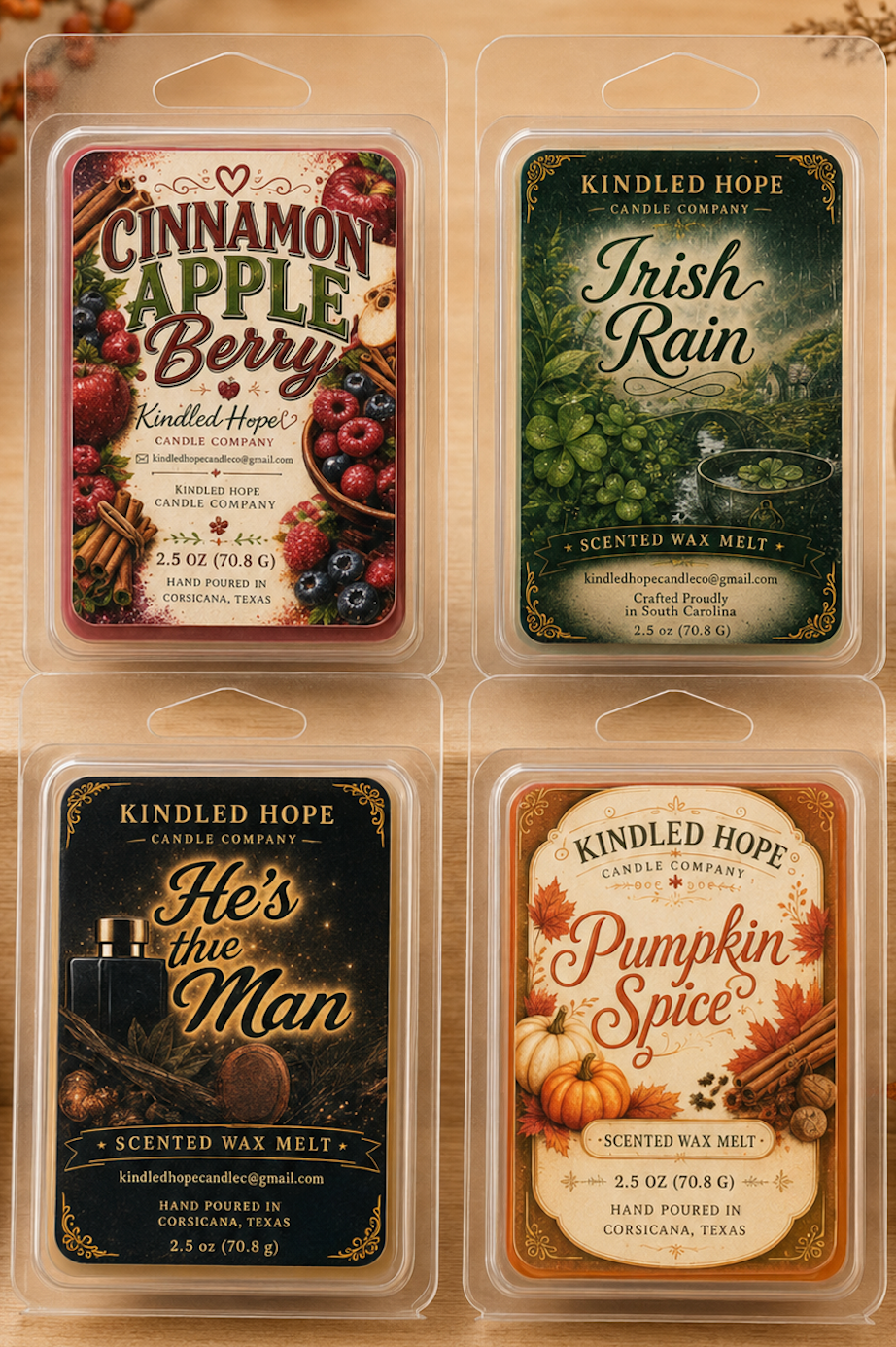 Strong Scented Clamshell Wax Melts – Soy-Paraffin